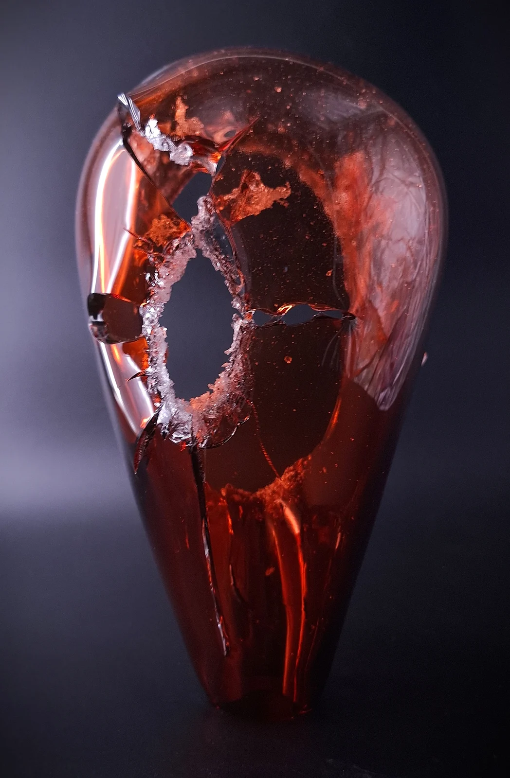 Breach, glass sculpture